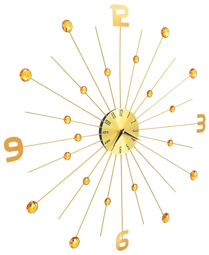 Relógio de parede metal 70 cm dourado