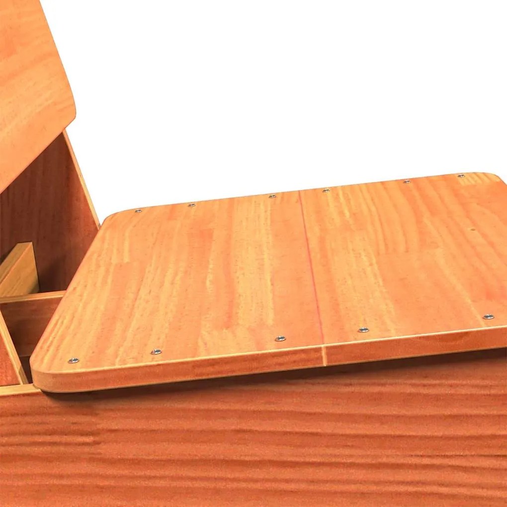 Cadeiras de jardim 2 pcs 60x64x70,5cm pinho maciço castanho-mel