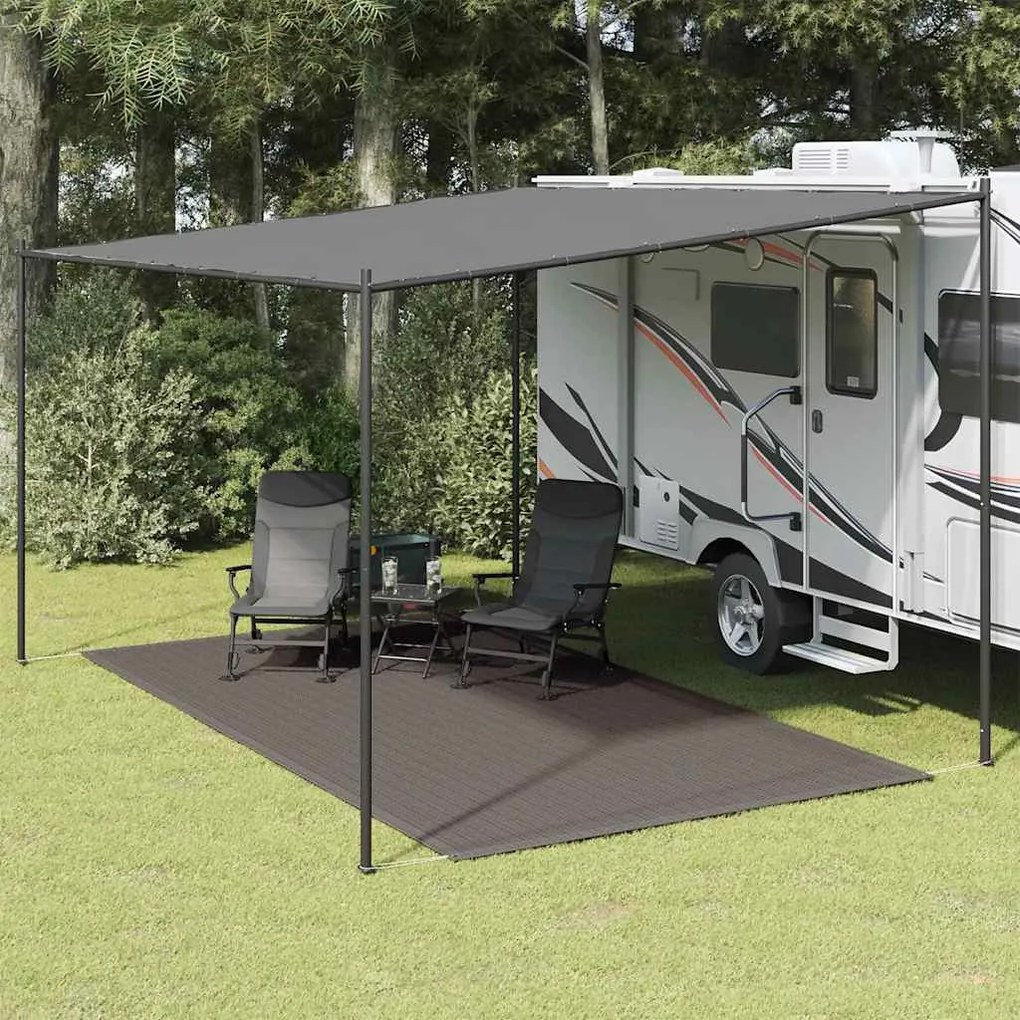 vidaXL Tapete de campismo para tenda 200x400 cm antracite