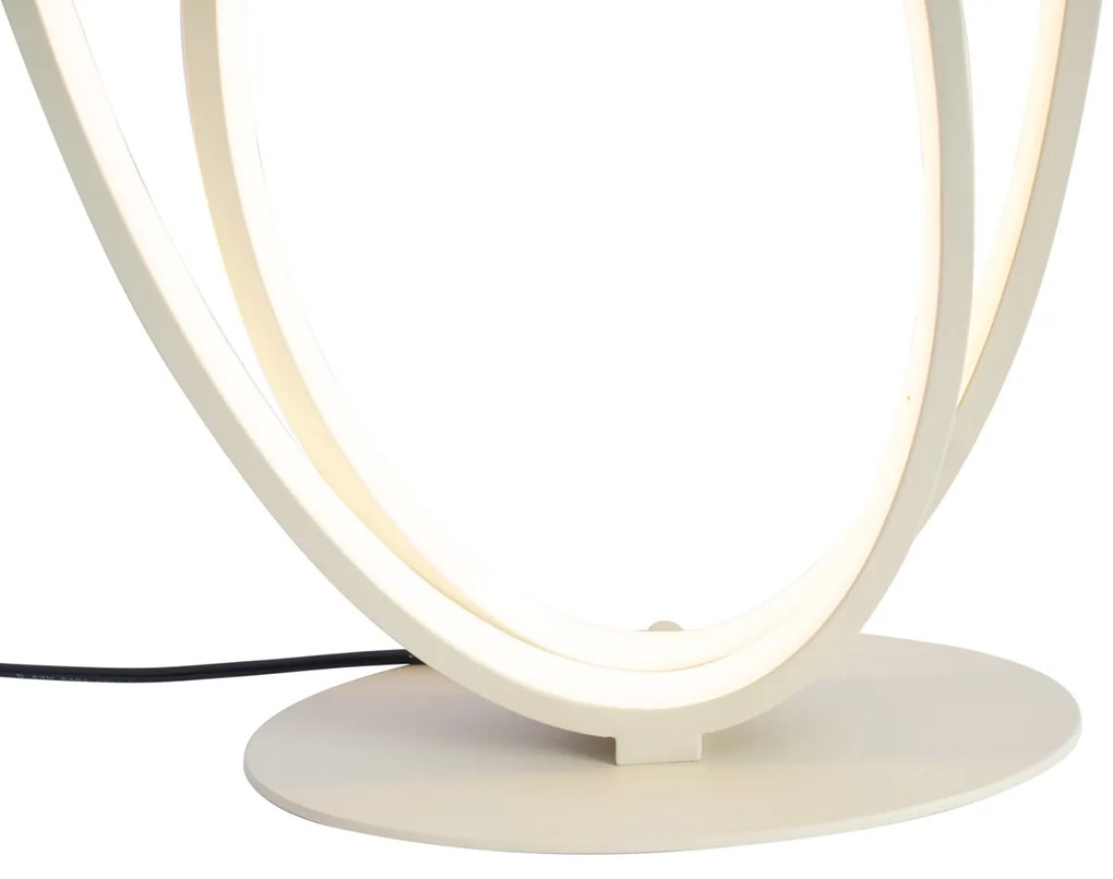 Candeeiro de mesa de design bege com LED regulável em 3 níveis - Boomerang Design