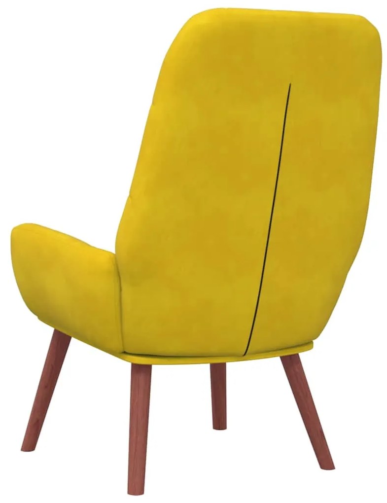 Cadeira de descanso veludo amarelo
