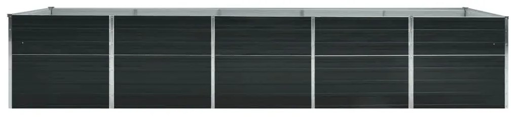 Canteiro elevado jardim aço galvanizado 400x80x45 cm antracite