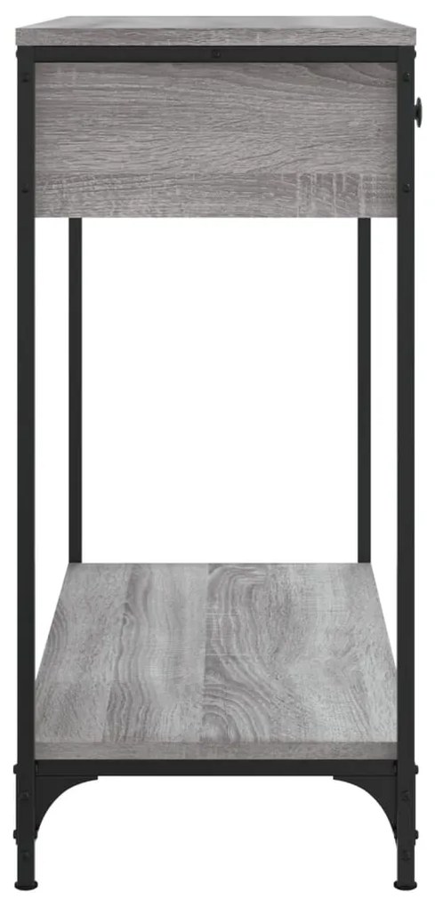 Mesa consola 75x34,5x75 cm derivados de madeira cinzento sonoma