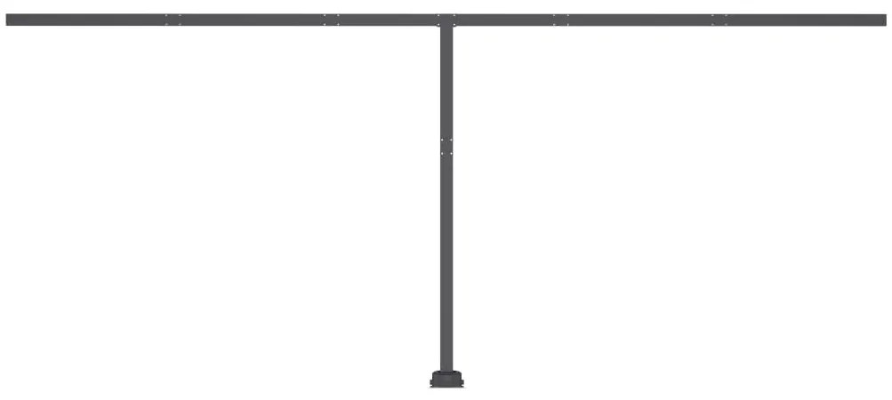 Toldo retrátil manual com LED 500x350 cm antracite