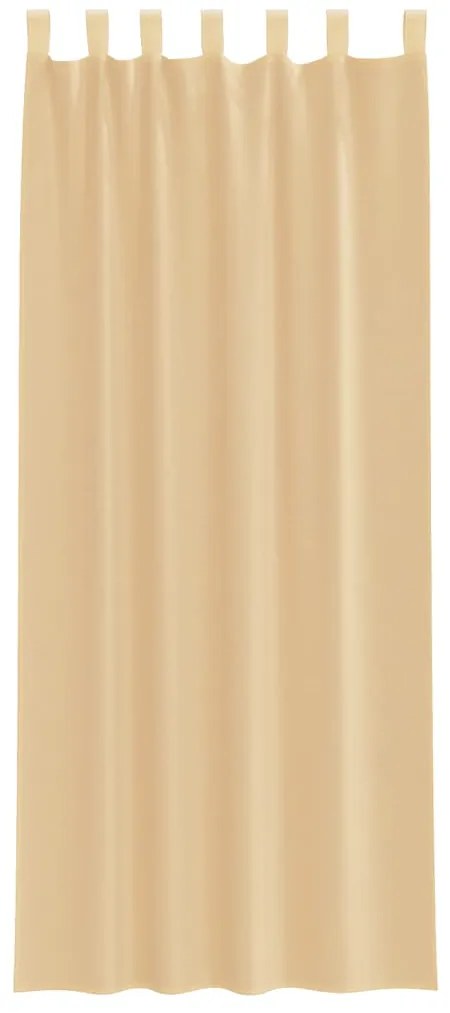 Cortinas de voile com bolsos para varão 2 pcs areia