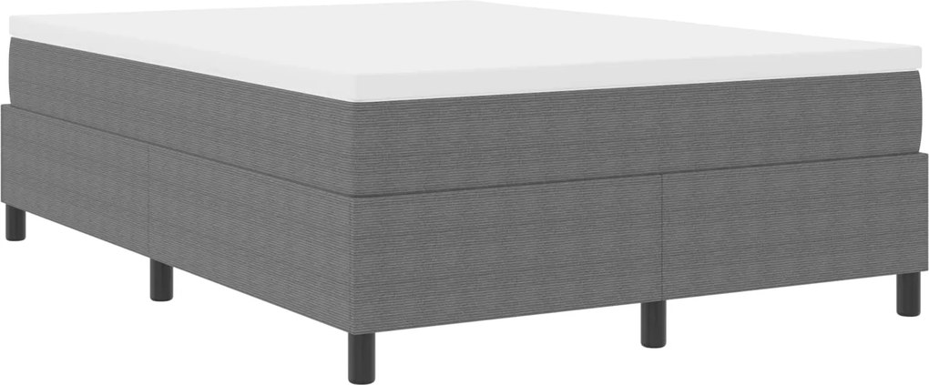 vidaXL Estrado de cama plataforma Cinzento-claro 140 x 190 cm tecido