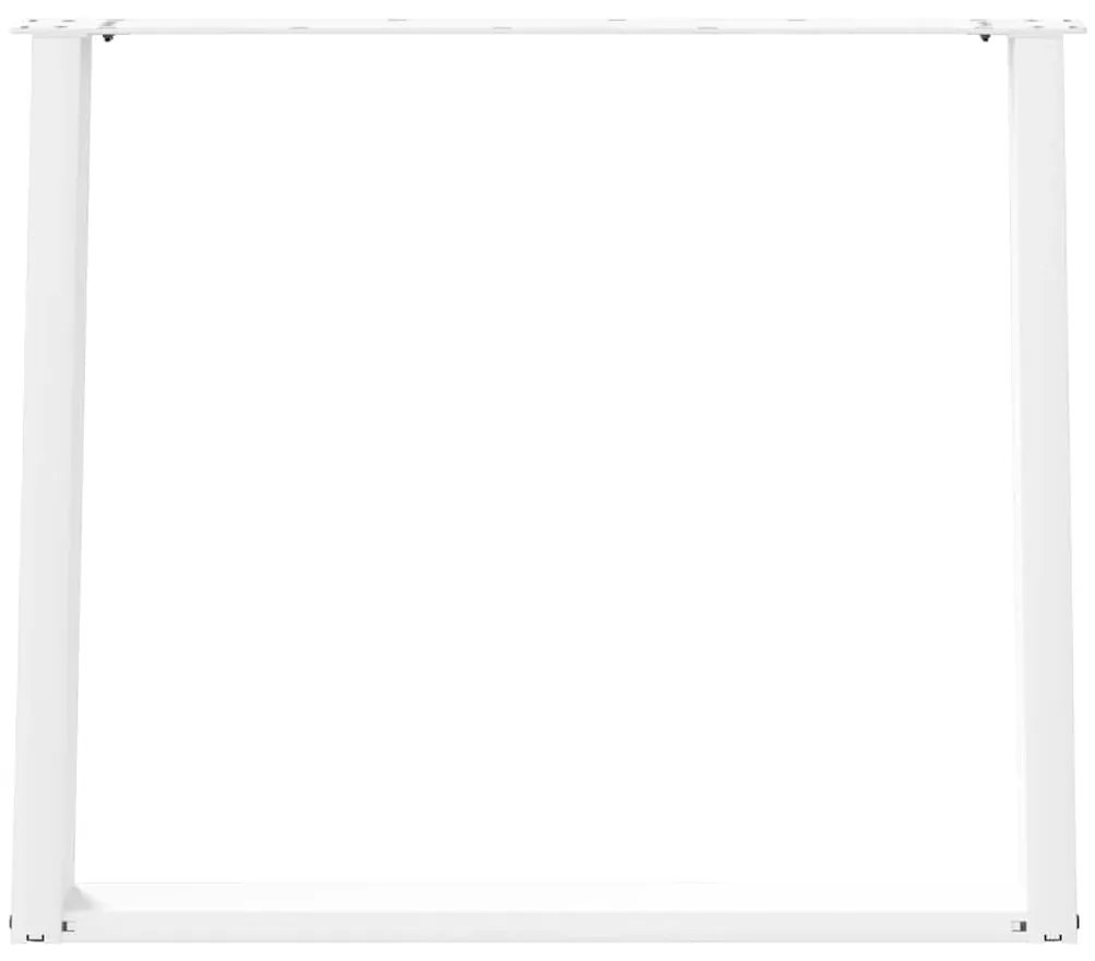 Pés de mesa de jantar em forma de U, 2 peças, branco, 90x (72-73) cm,