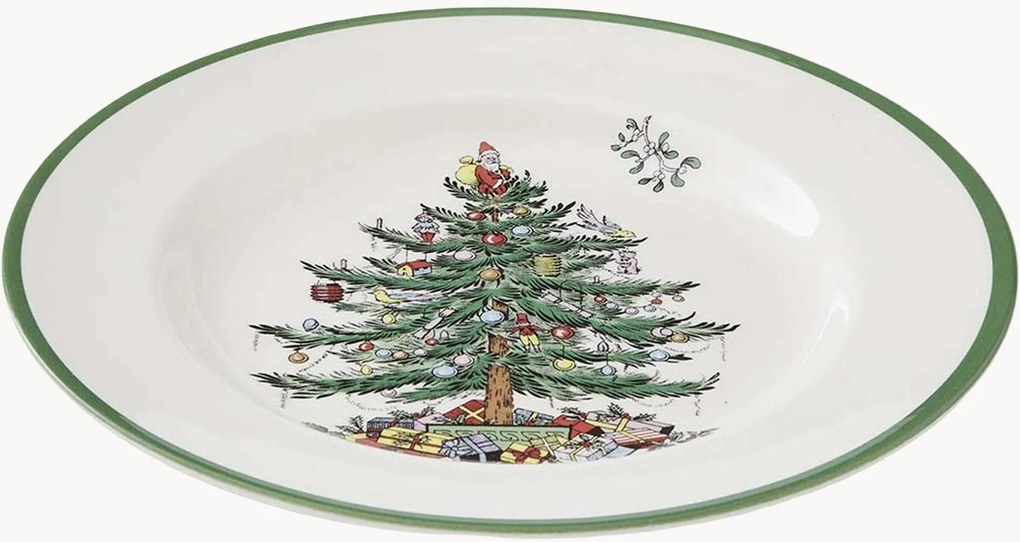 Pratos rasos Christmas Tree, conjunto de 4
