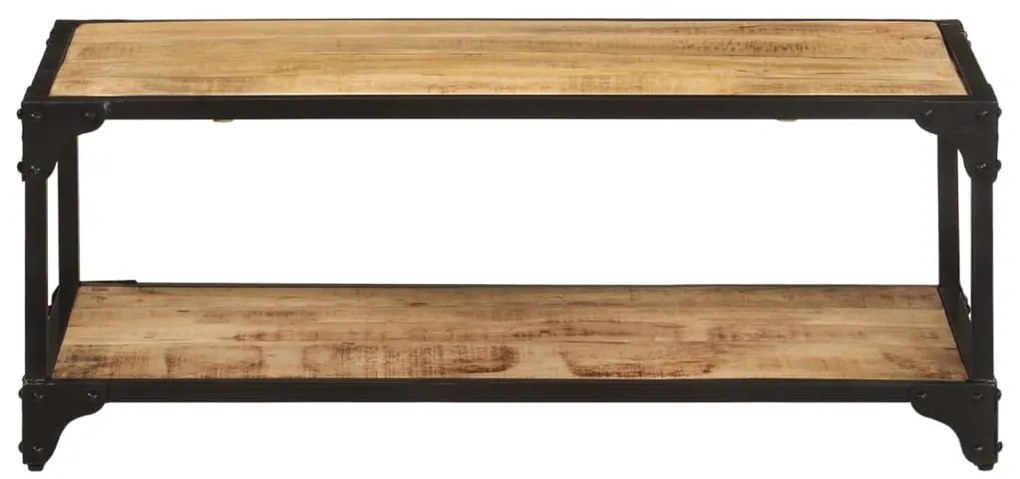 Mesa de centro 90x45x35 cm madeira de mangueira áspera maciça