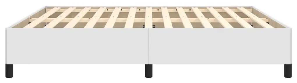 Estrutura de cama 180x200cm couro artificial branco