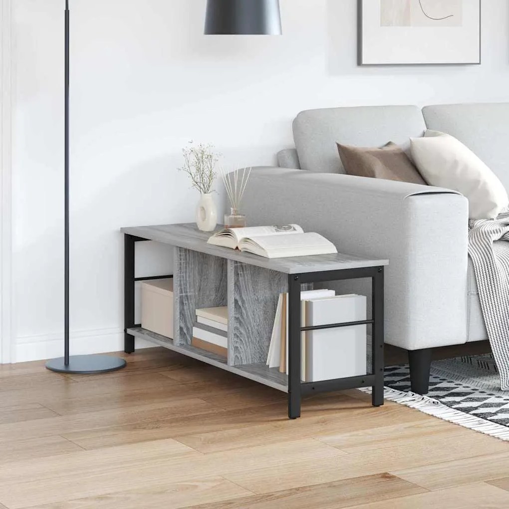 vidaXL Estante Cinza Sonoma 102 x 32 x 40,5 cm Madeira processada