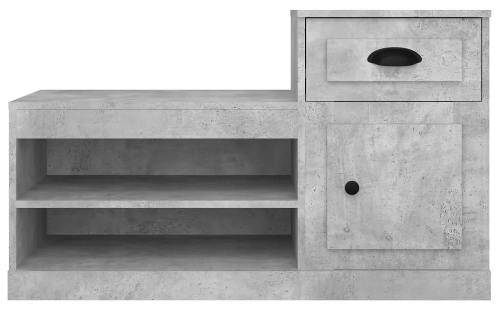 Sapateira 100x42x60 cm derivados de madeira cinzento cimento