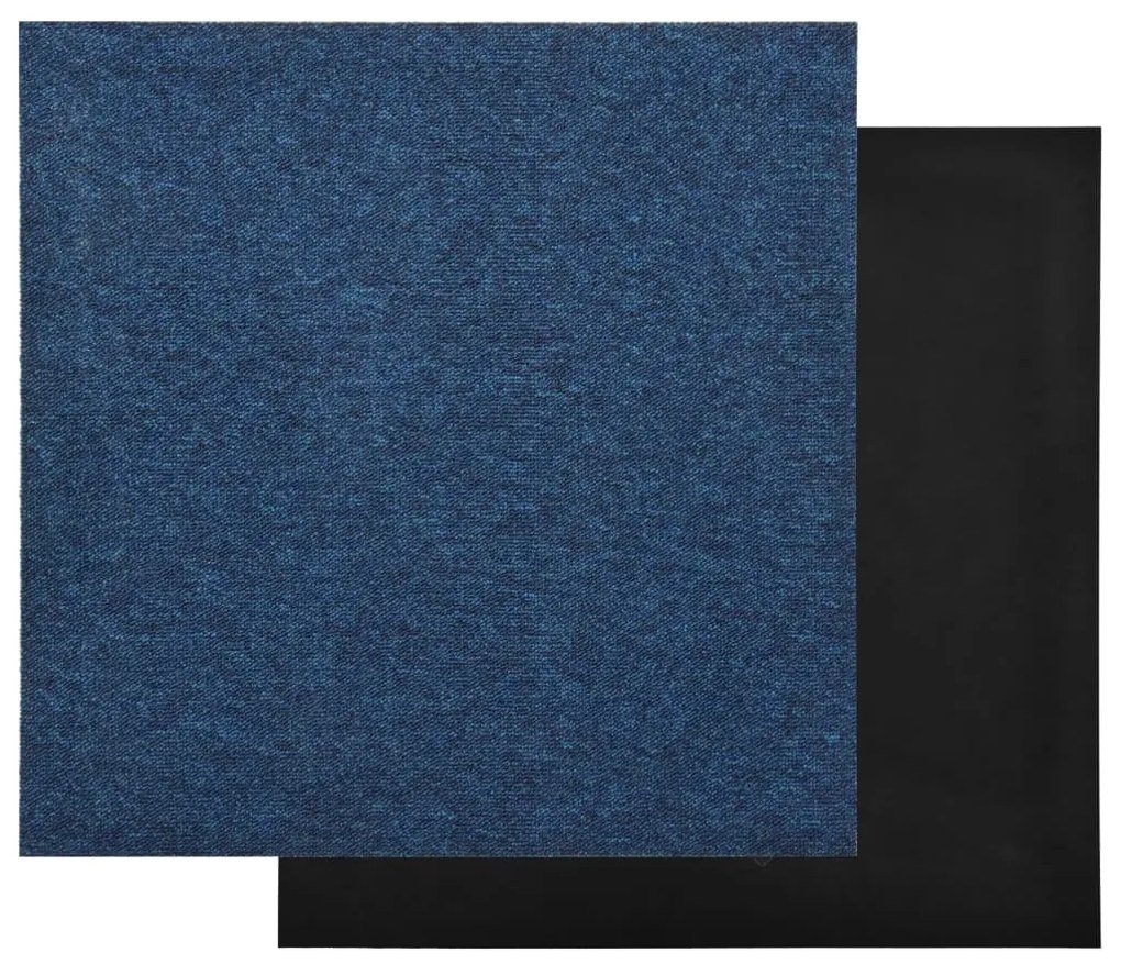 Ladrilhos carpete para pisos 20 pcs 5 m² 50x50 cm azul-escuro