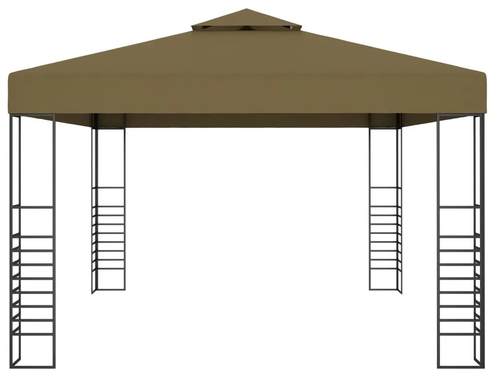 Gazebo 3x4 m 180 g/m² cinza-acastanhado