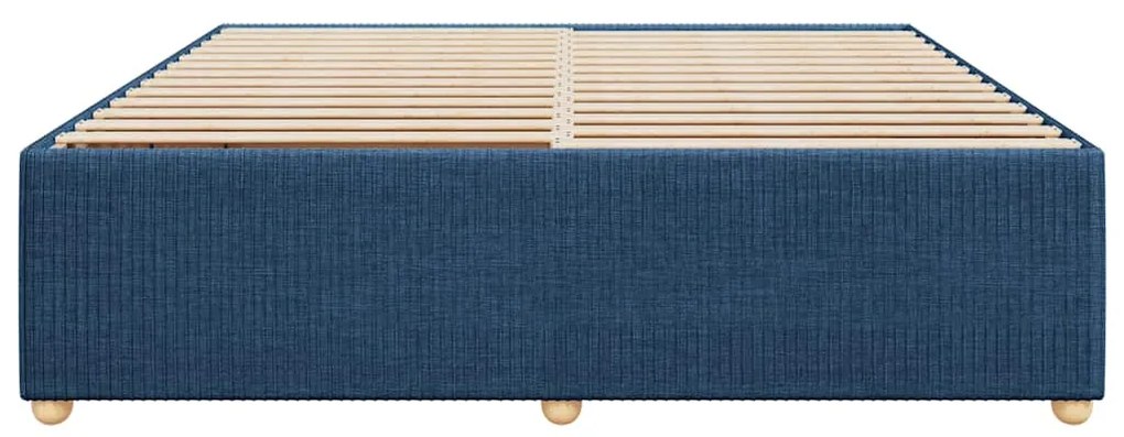 Estrutura de cama sem colchão 200x200 cm tecido azul