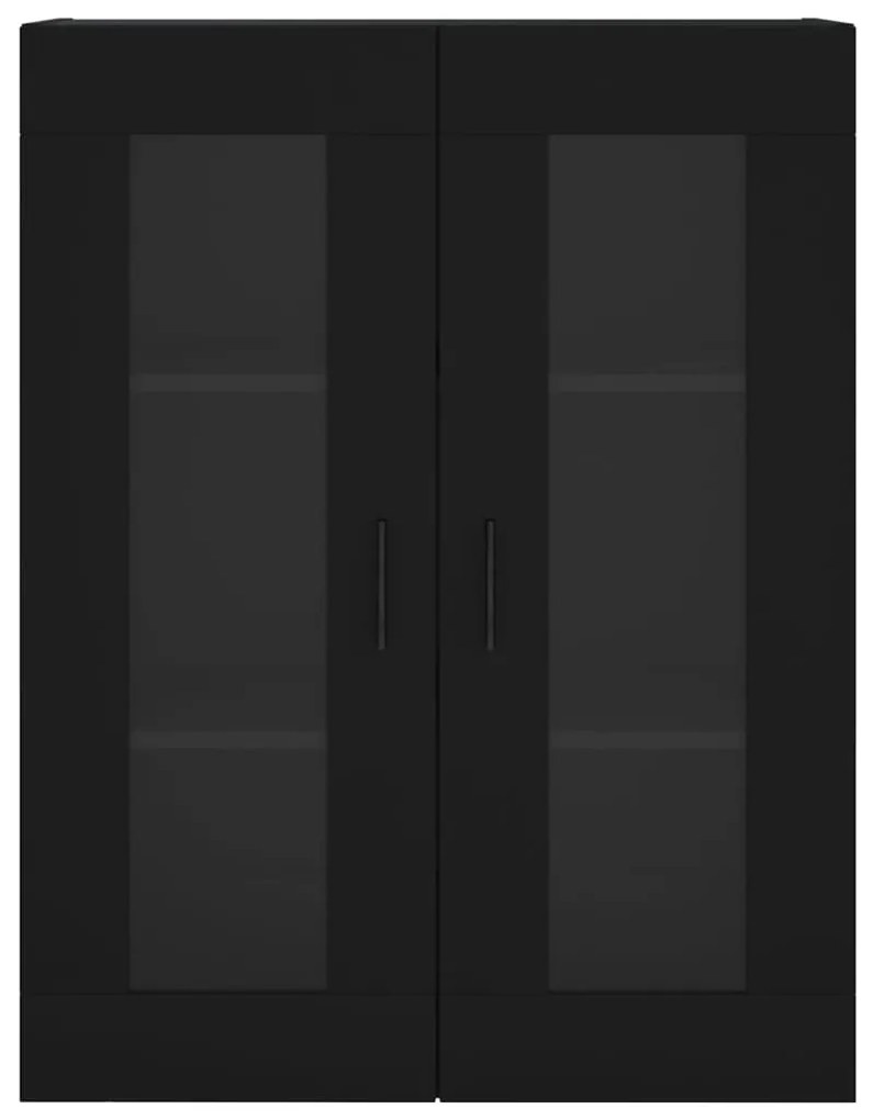 Armário alto 69,5x34x180 cm derivados de madeira preto