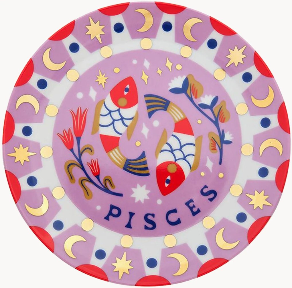 Prato de sobremesa em porcelana Pisces