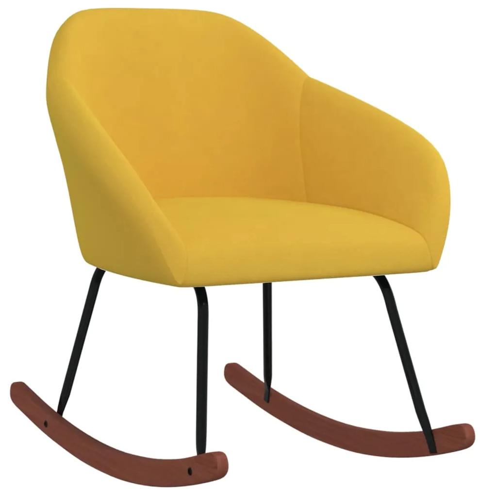 330618 vidaXL Cadeira de baloiço tecido amarelo