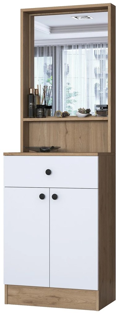 Cabide P6 – Nogueira/Branco – 60x182,8x35,5 cm