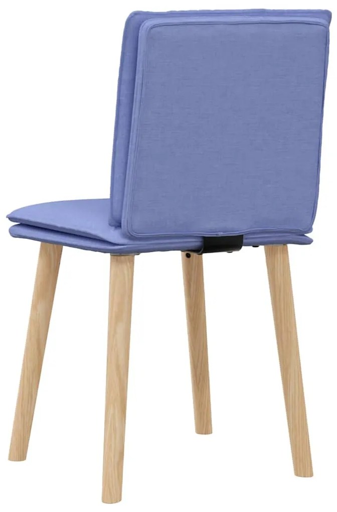Cadeiras de jantar 2 pcs Jeans Tecido Azul
