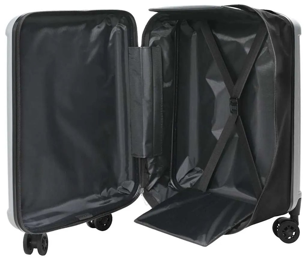 Mala Dobravel Casco Duro 24'' Prateada 43x27x66 cm ABS