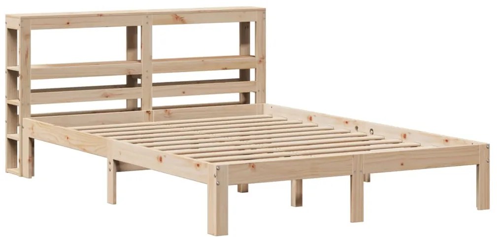 Estrutura de cama com cabeceira 120x200 cm pinho maciço