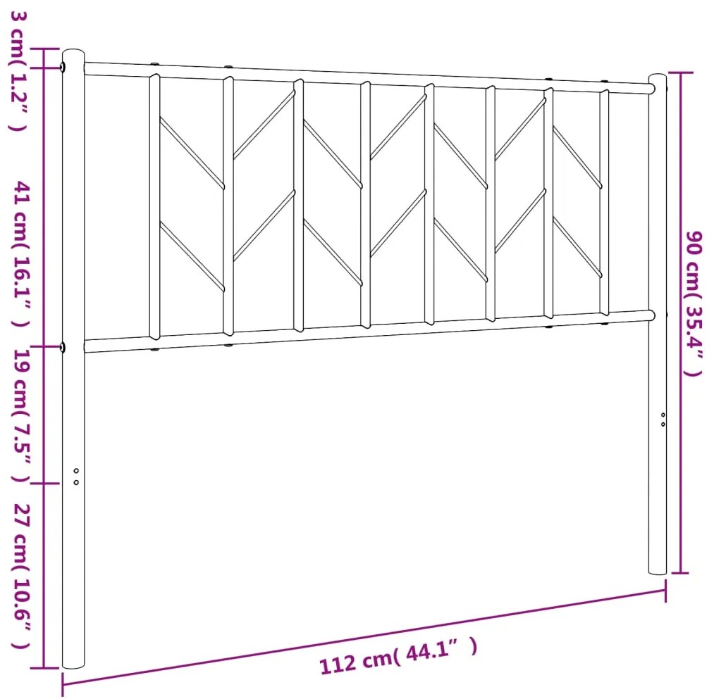 Cabeceira de cama 107 cm metal branco