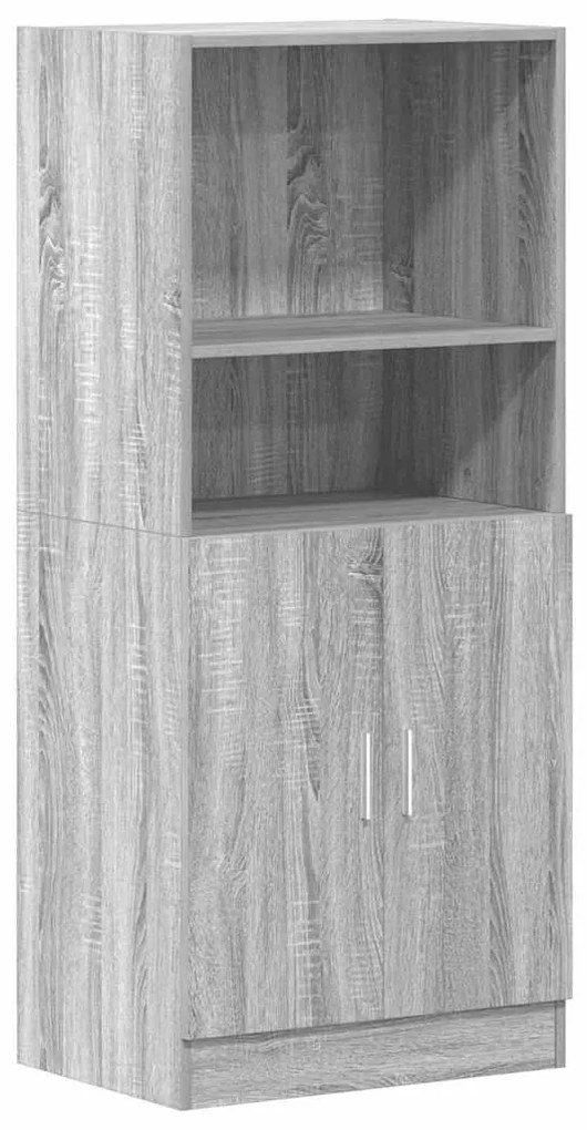2 pcs armário de cozinha conjunto deriv. madeira cinza sonoma