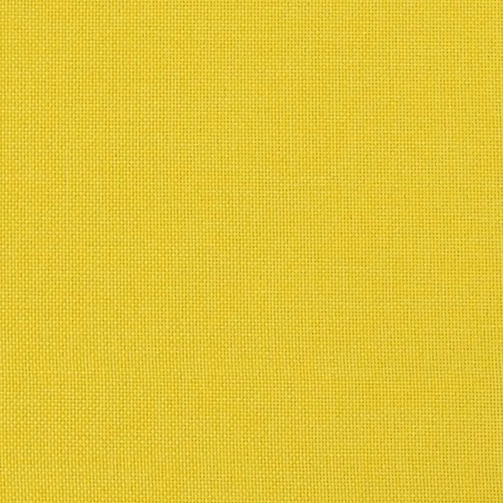 Cadeira de descanso com banco tecido amarelo mostarda