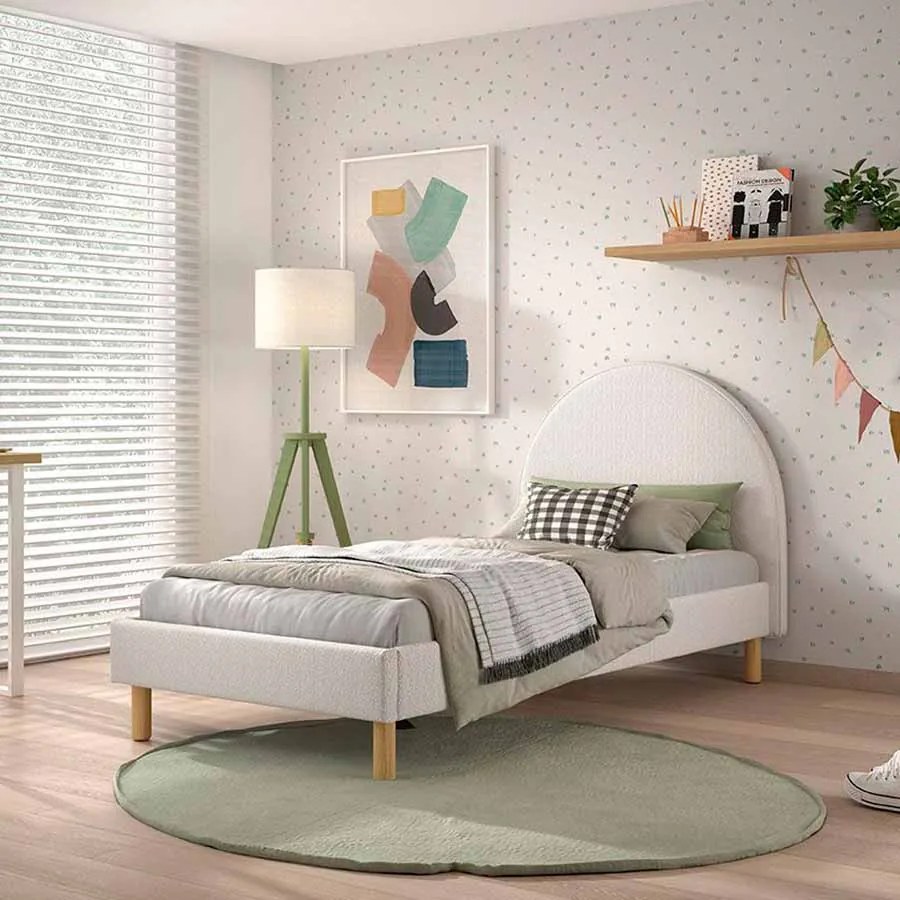 Cama Infantil MOON 90x200 + Estrado Branca