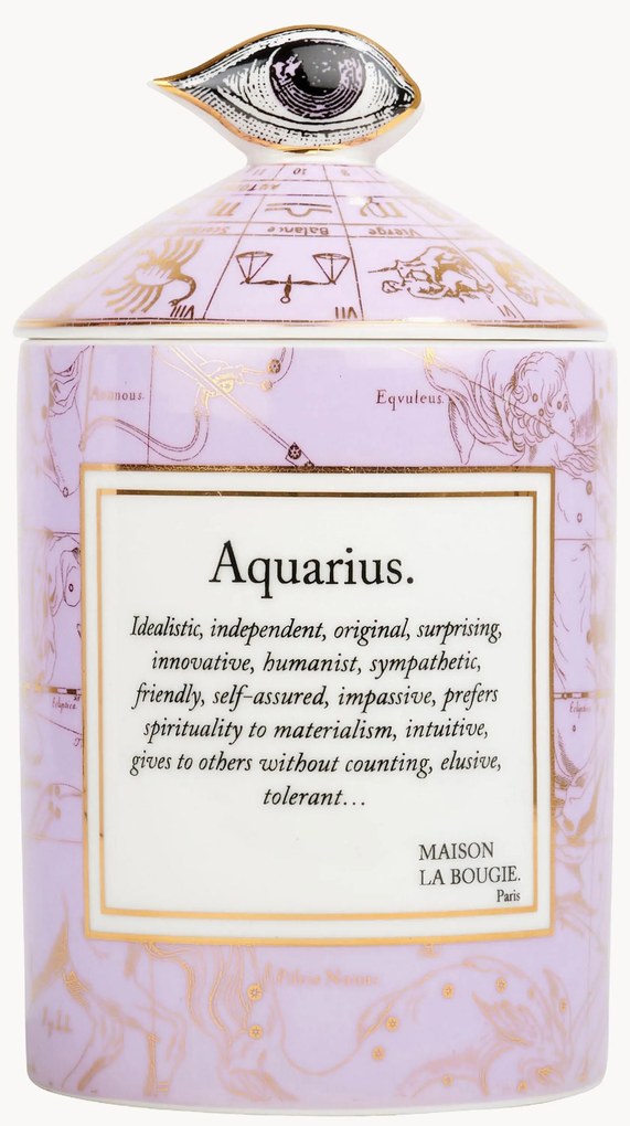 Vela perfumada artesanal Aquarius (incenso e patchouli)