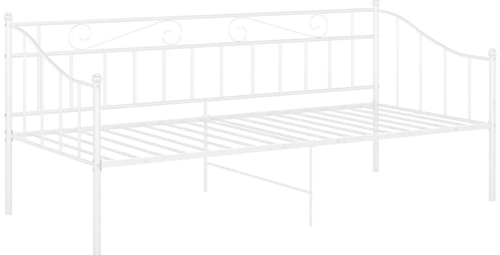 Sofá-cama 90x200 cm metal branco