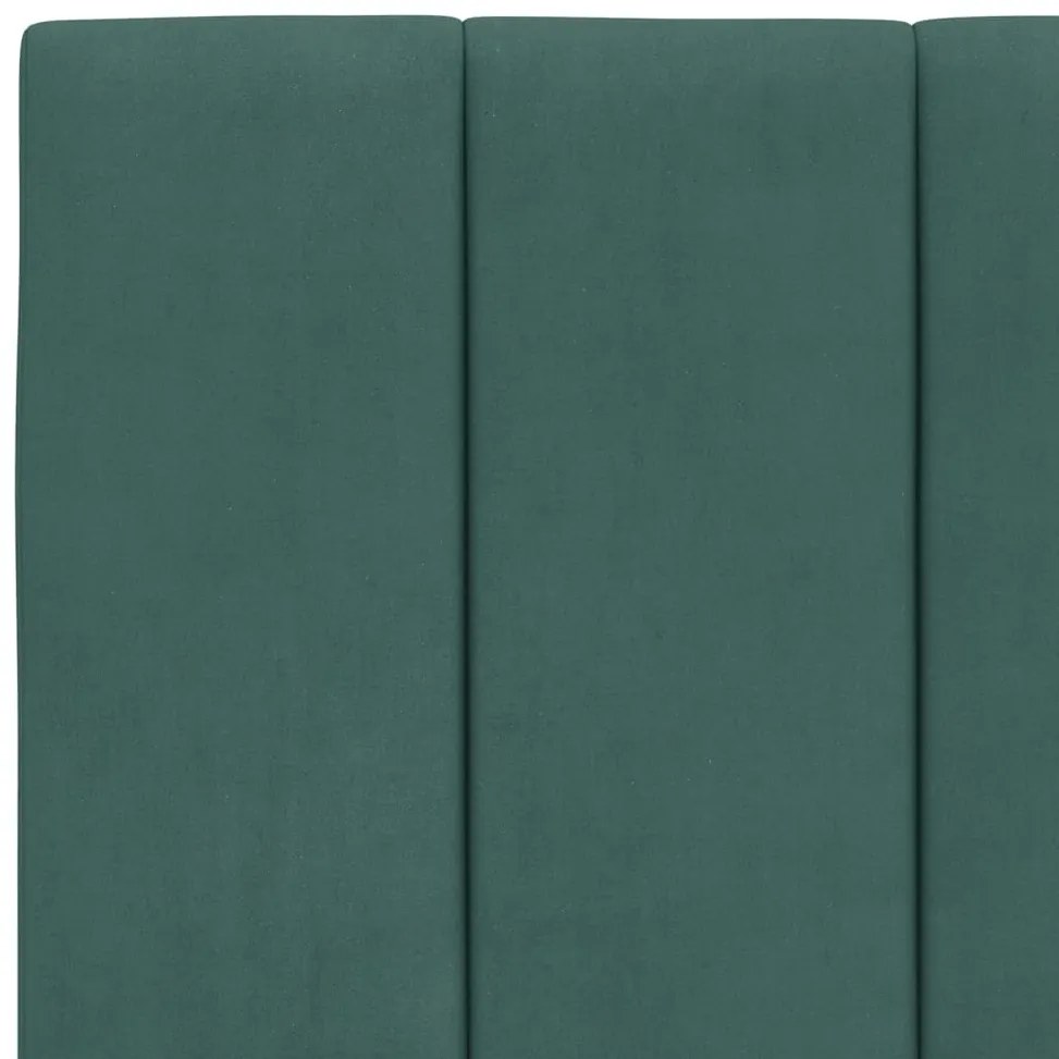 Estrutura de cama sem colchão 180x200 cm veludo verde-escuro