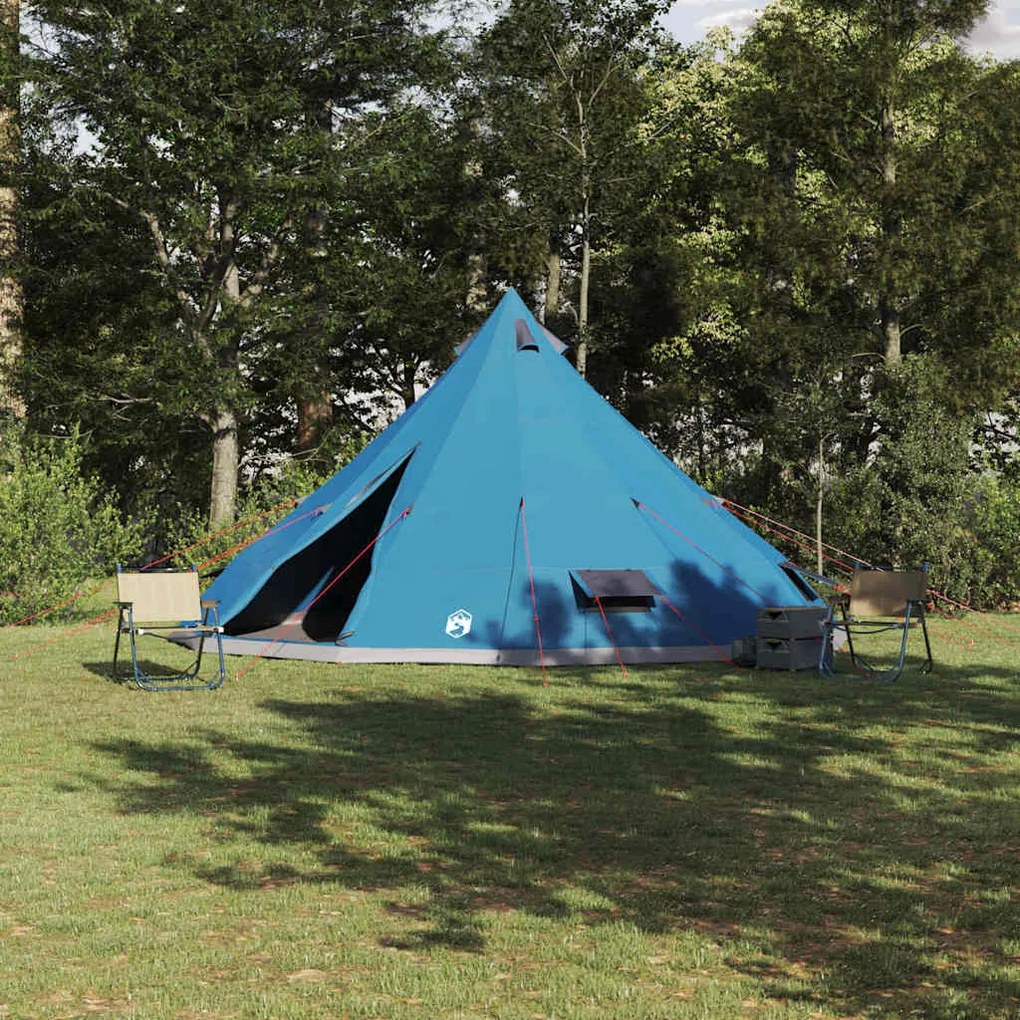 vidaXL Barraca Tipi Familiar Tipi Azul e Cinza 560 x 560 x 300 cm