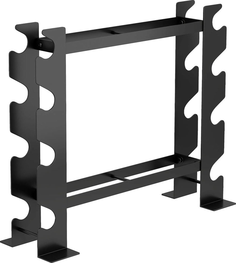 SPORTNOW Suporte para Halteres de 4 Níveis Estante de Pesos em Aço Resistente para Ginásio Casa Carga 200 kg 70x21x55 cm Preto | Aosom Portugal