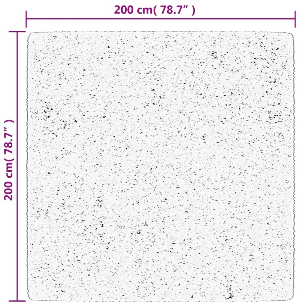 Tapete de pelo curto OVIEDO 200x200 cm bege