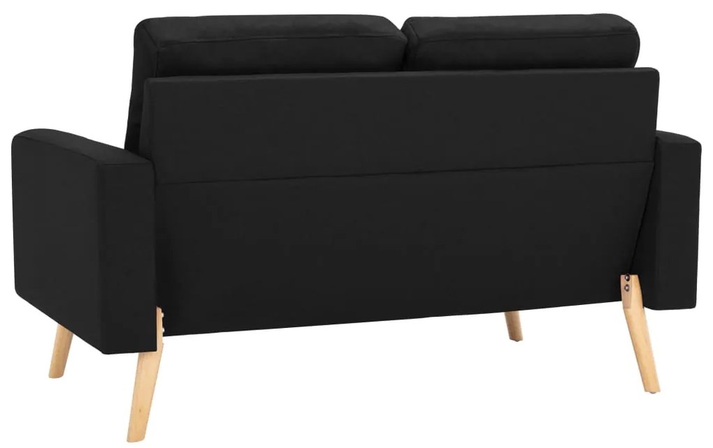 2 pcs conjunto de sofás tecido preto