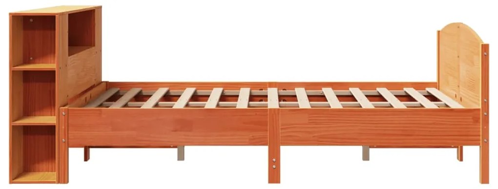 Cama com estante sem colchão 140x190 cm pinho maciço