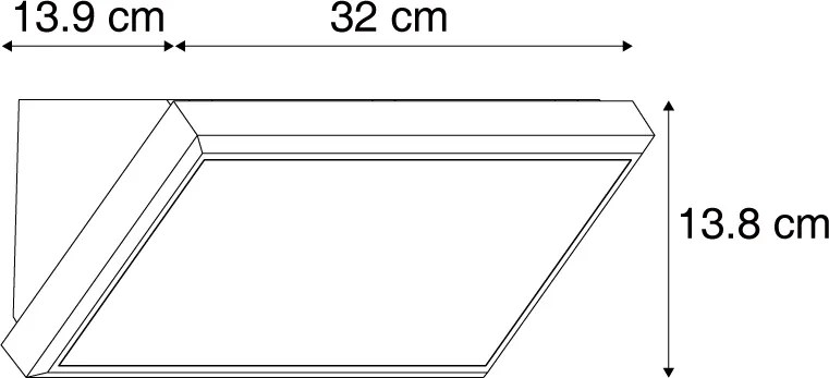 Candeeiro de parede exterior moderno cinzento escuro com LED IP65 e sensor de movimento - Marek