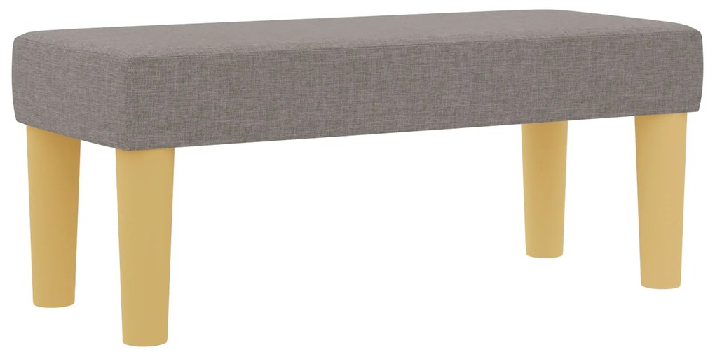 Cama Box com Colchão e Banco Taupe 100x200 cm Tecido