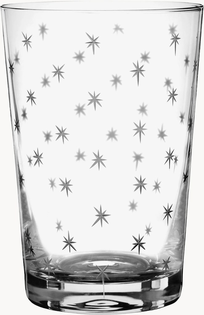 Copos em cristal artesanais Stars, conjunto de 6