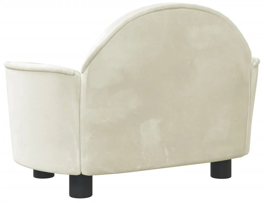 Cama para cães 66x40x45 cm veludo cor creme