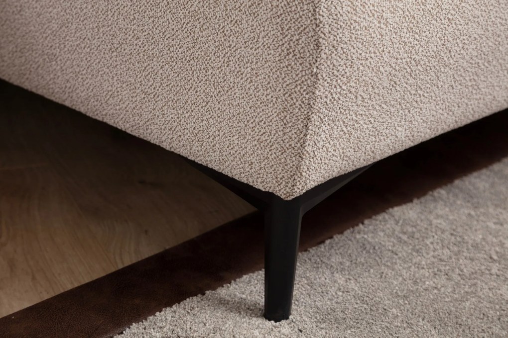 Sofá-cama de canto Aren – Bege e Canela – 150 x 260 cm
