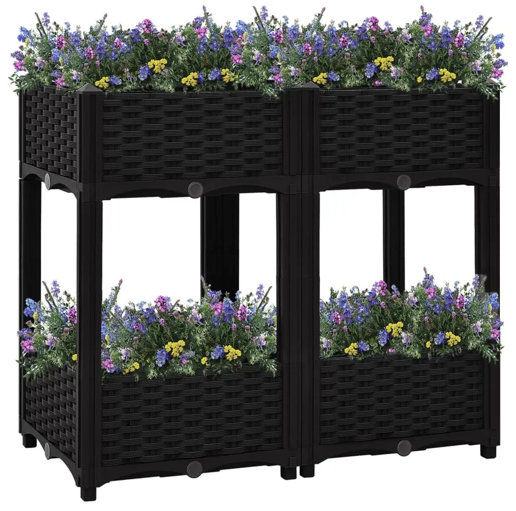 vidaXL Canteiro elevado 80x40x71 cm polipropileno