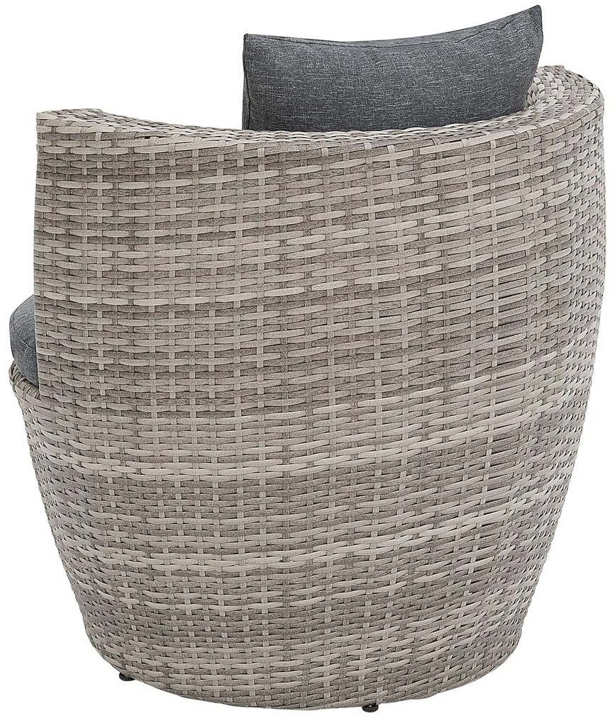 Conjunto de jardim com 2 lugares em rattan cinzento CAPRI Beliani