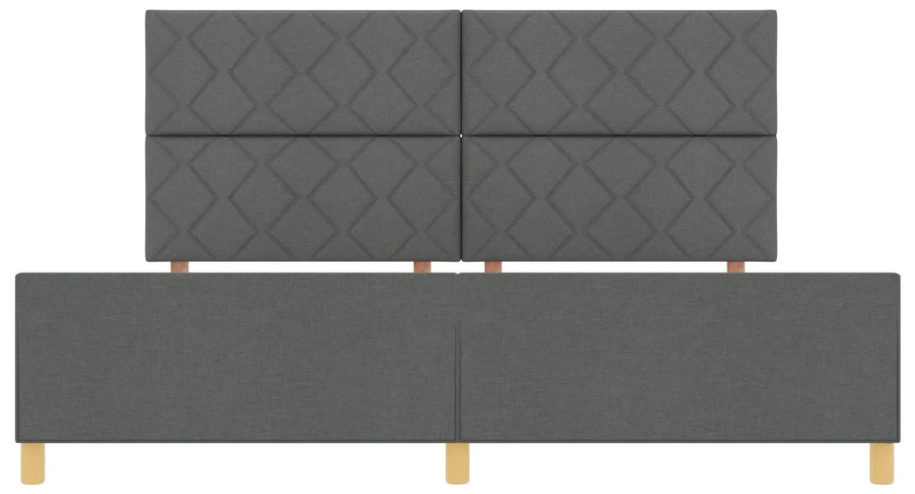 Cama vidaXL Cinza Escuro 200x200 cm Tecido