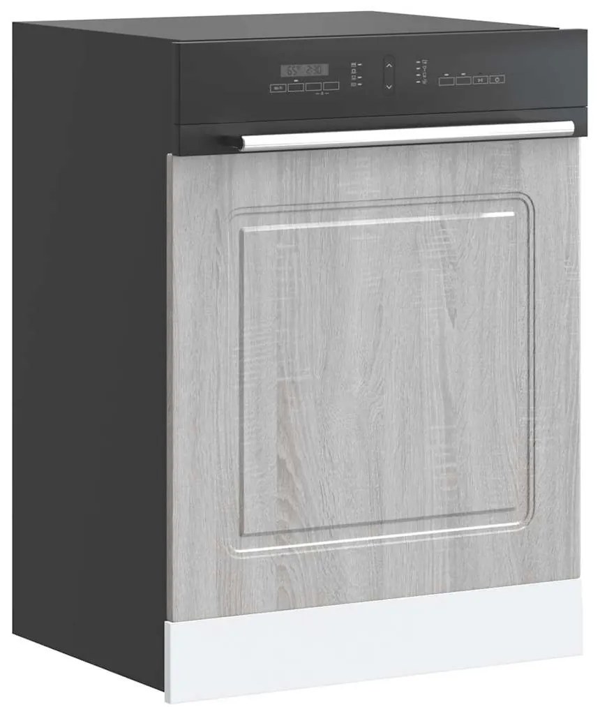 vidaXL Painel máquina lavar louça Kalmar 60x1,5x67 cm cinzento sonoma