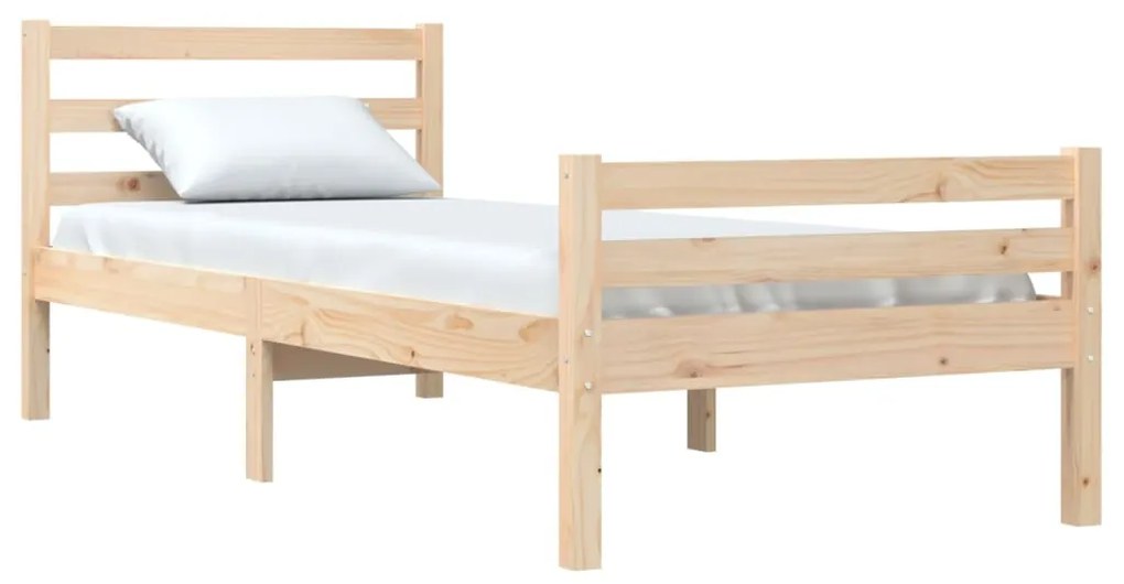 Estrutura de cama solteiro 90x190 cm madeira maciça