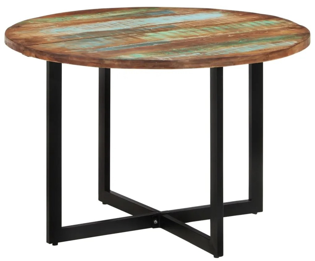 Mesa de jantar 110x75 cm madeira recuperada maciça