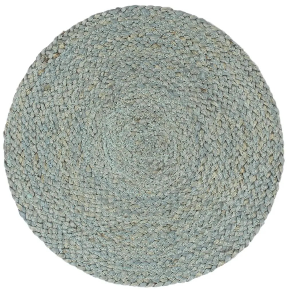 Individuais mesa 6 pcs juta liso 38 cm redondo verde azeitona